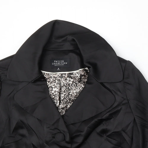 Debenhams Womens Black  Polyester Jacket Suit Size 8