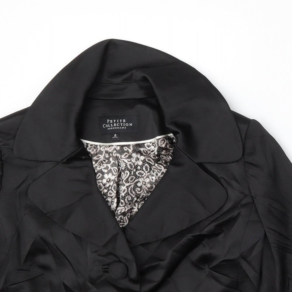 Debenhams Womens Black  Polyester Jacket Suit Size 8