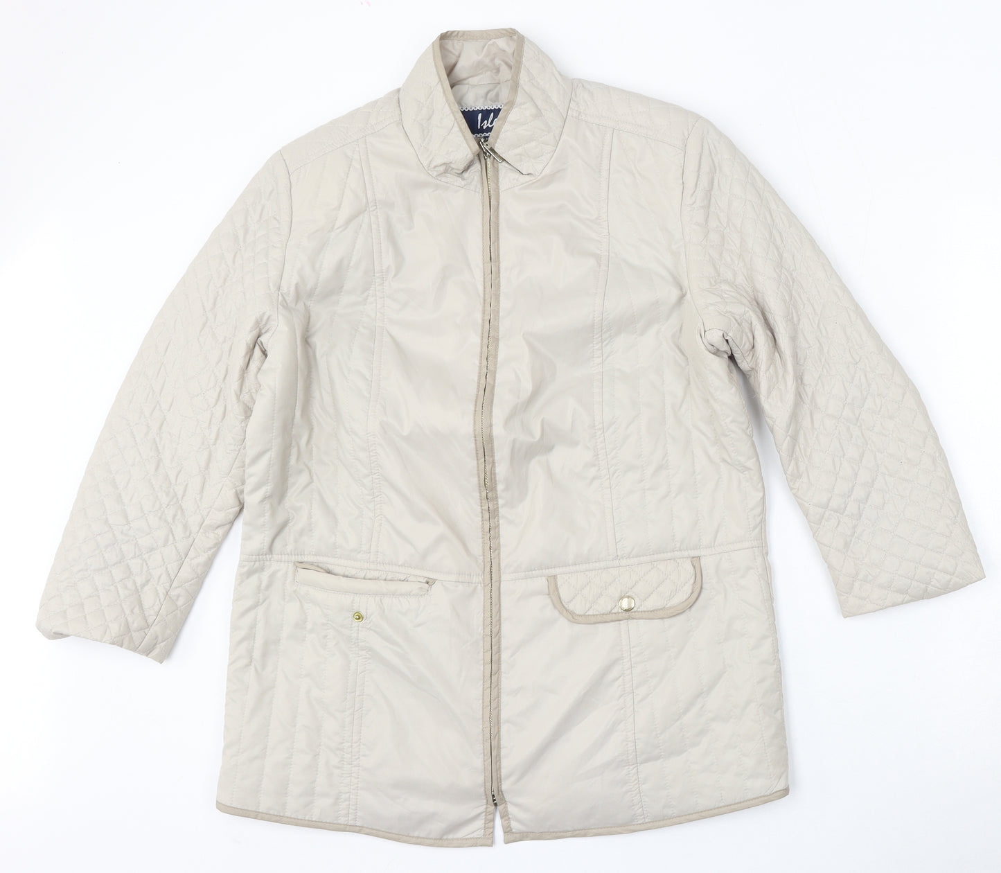 ISLE Womens Beige   Jacket  Size 12  Zip