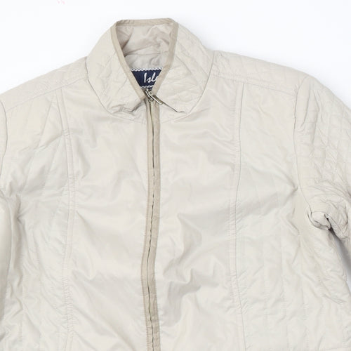 ISLE Womens Beige   Jacket  Size 12  Zip