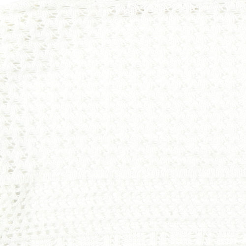 Daxon Womens White V-Neck  Cotton Cardigan Jumper Size 14