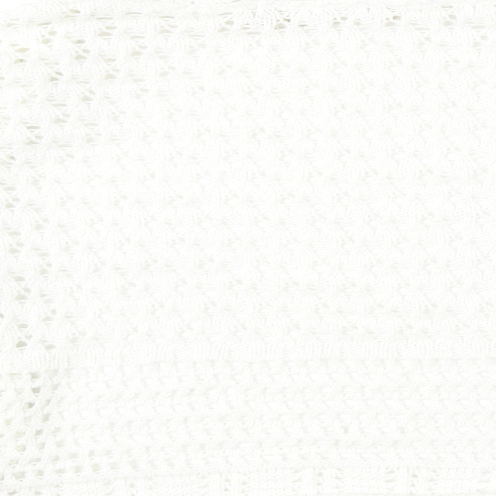 Daxon Womens White V-Neck  Cotton Cardigan Jumper Size 14