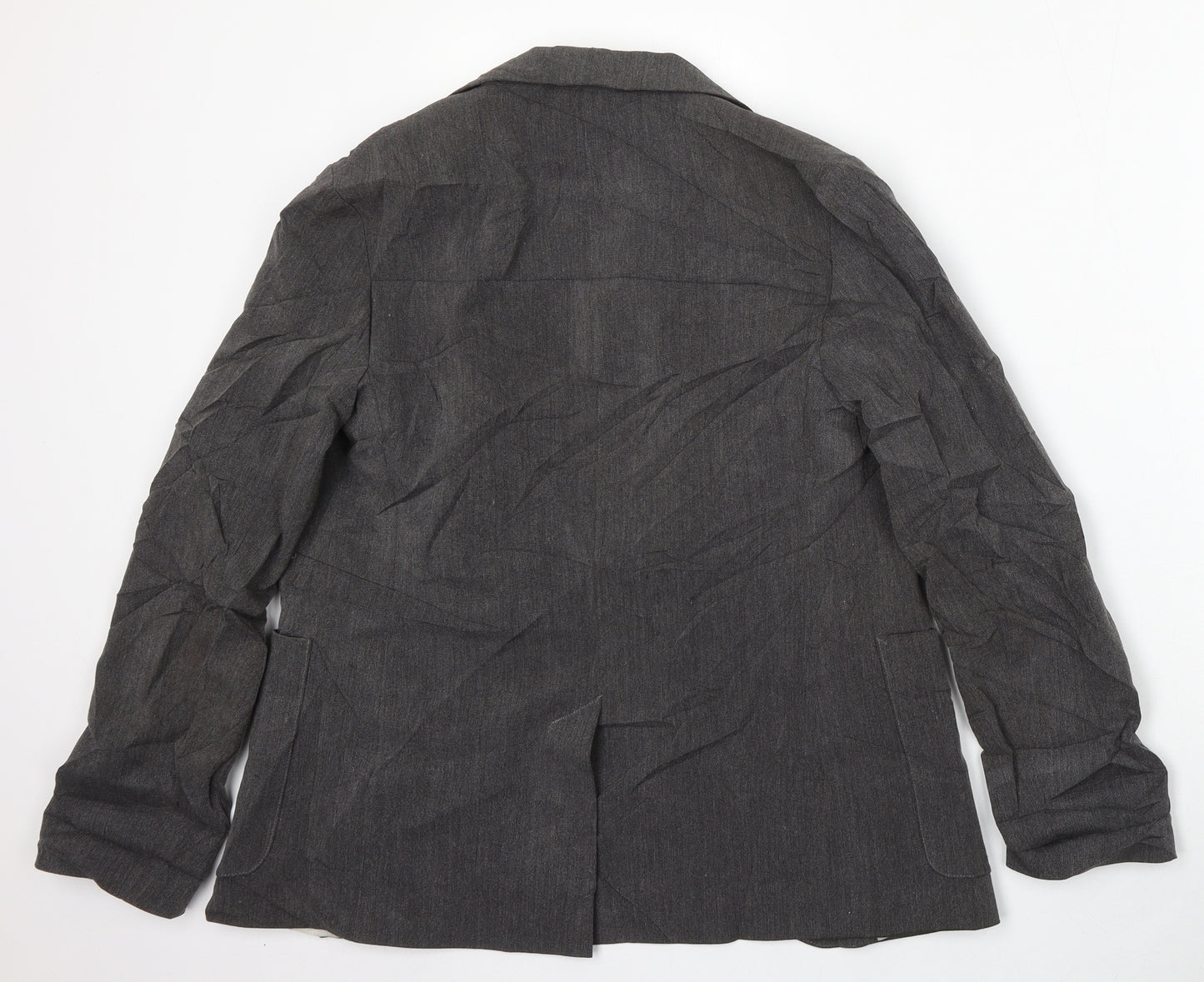 Topshop Womens Grey  Polyester Jacket Blazer Size 10