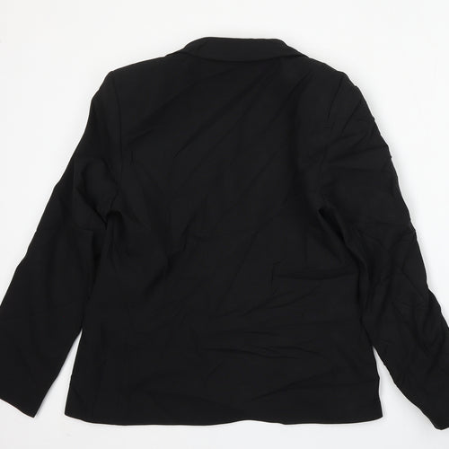 Marks and Spencer Womens Black  Polyester Jacket Suit Size 12