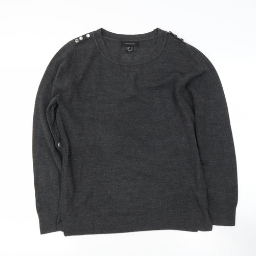 Primark Womens Grey Round Neck  Acrylic Pullover Jumper Size 12