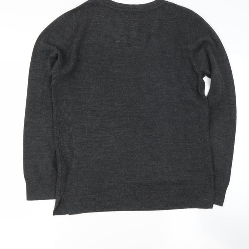 Primark Womens Grey Round Neck  Acrylic Pullover Jumper Size 12