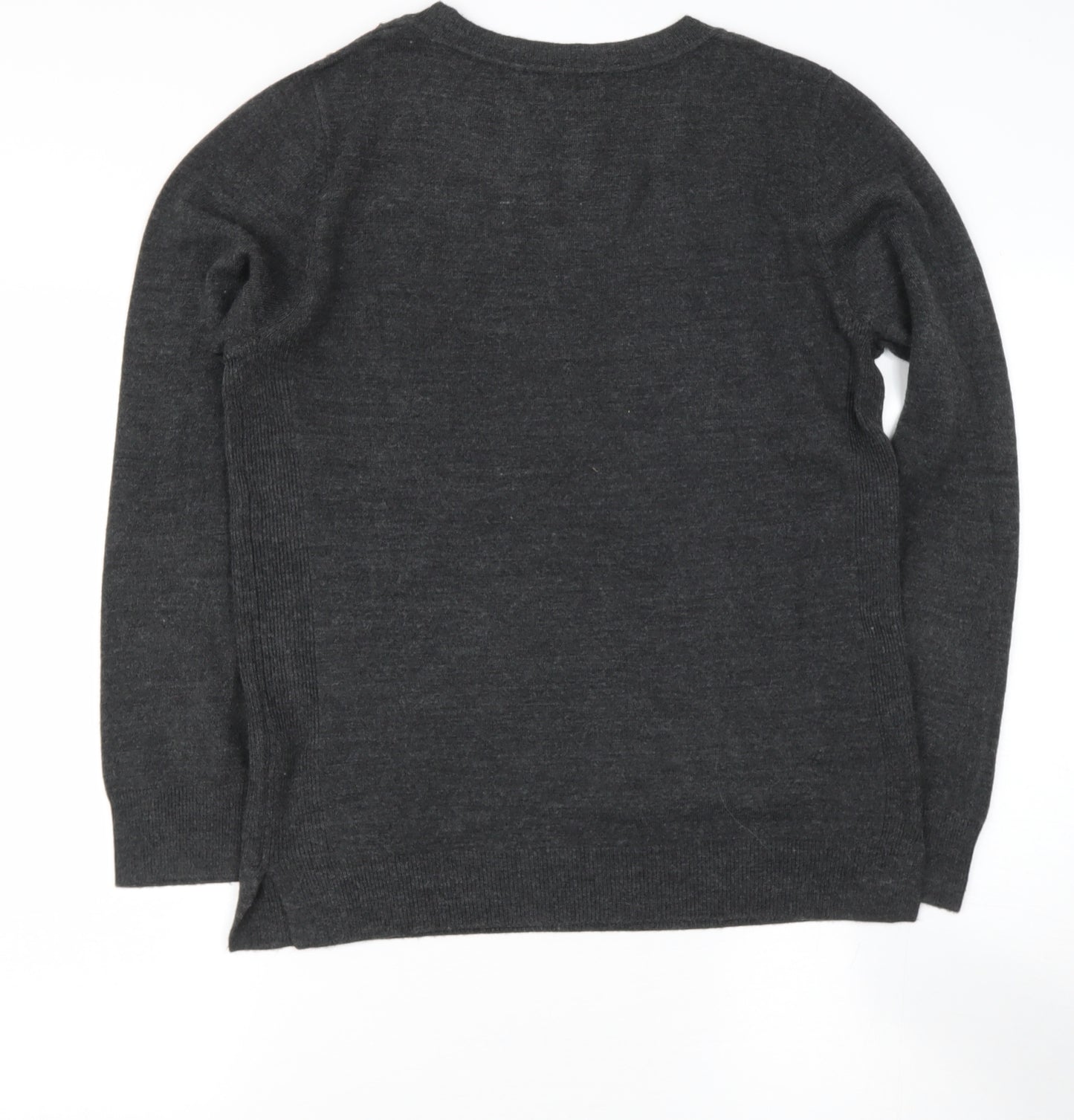 Primark Womens Grey Round Neck  Acrylic Pullover Jumper Size 12
