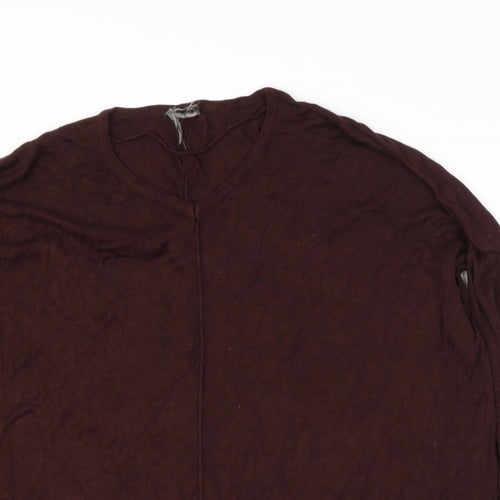 Preworn Womens Brown Round Neck  Viscose Pullover Jumper Size L