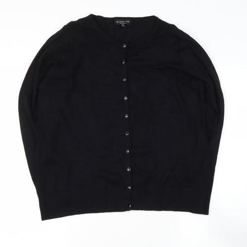 TESCO Womens Black Round Neck  Viscose Cape Jumper Size 20