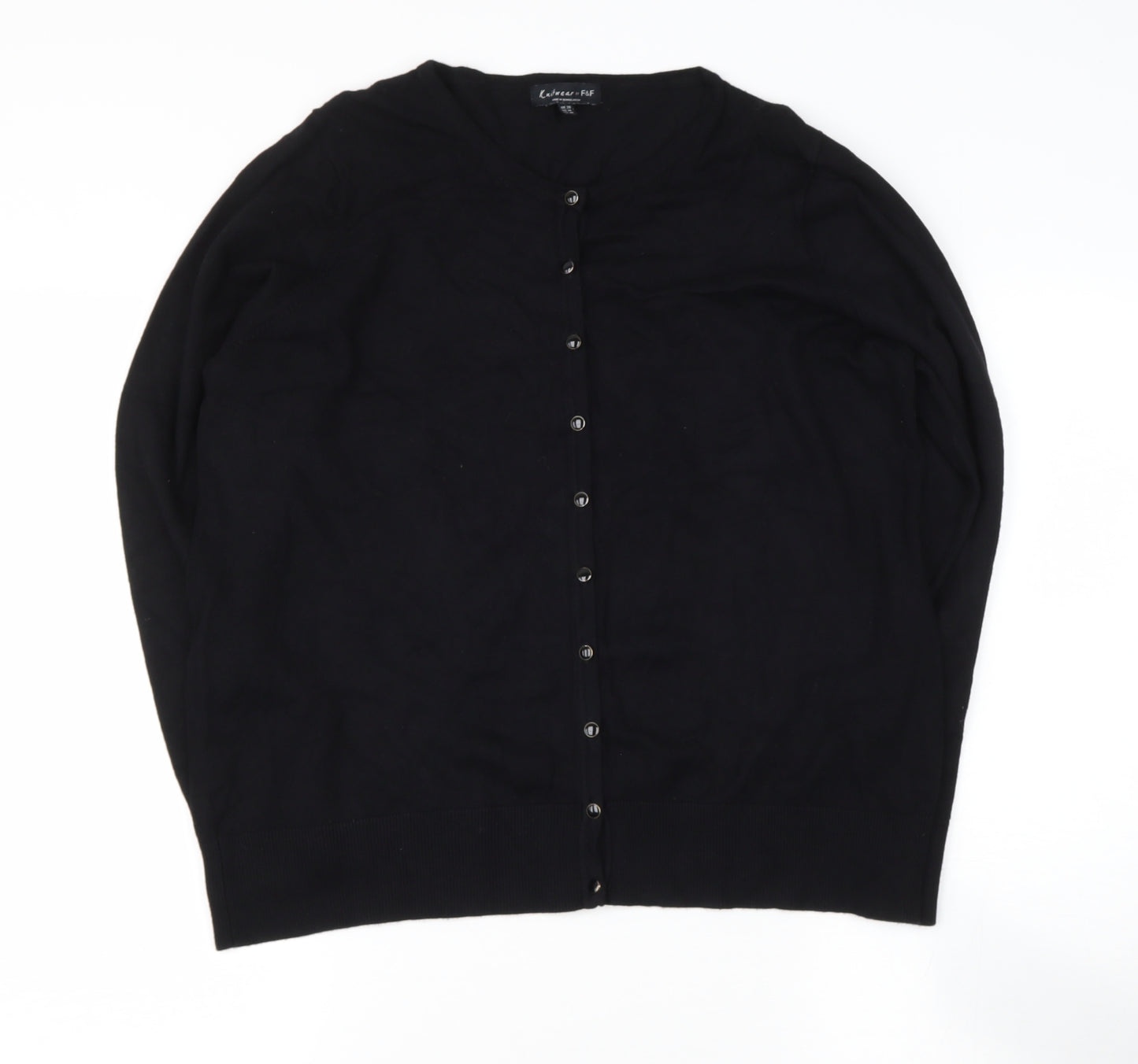 TESCO Womens Black Round Neck  Viscose Cape Jumper Size 20