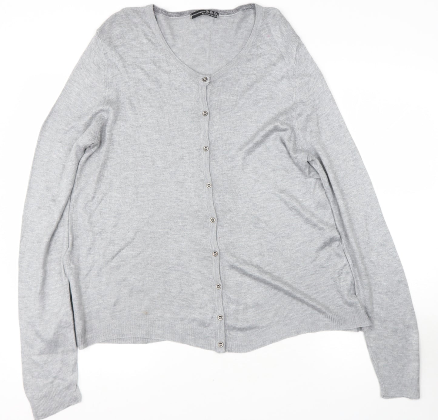 Primark Womens Grey V-Neck  Viscose Cape Jumper Size 18