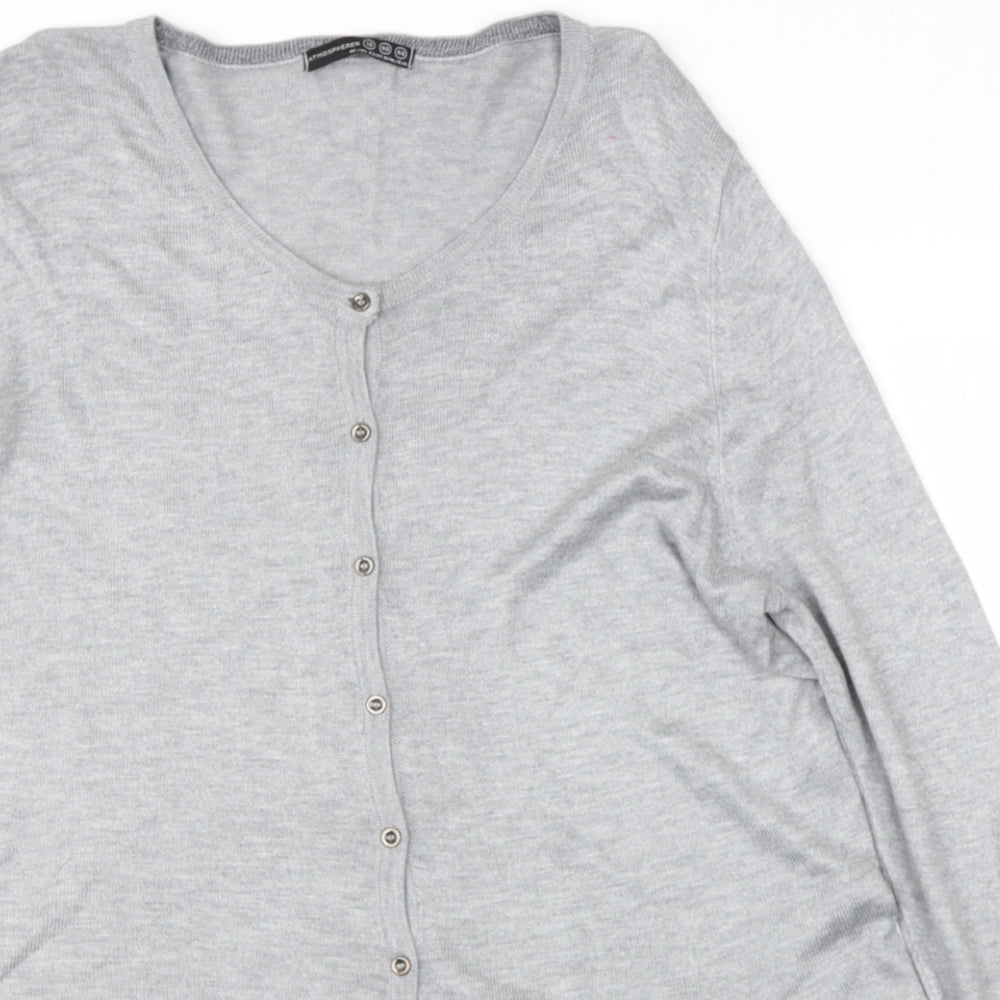 Primark Womens Grey V-Neck  Viscose Cape Jumper Size 18