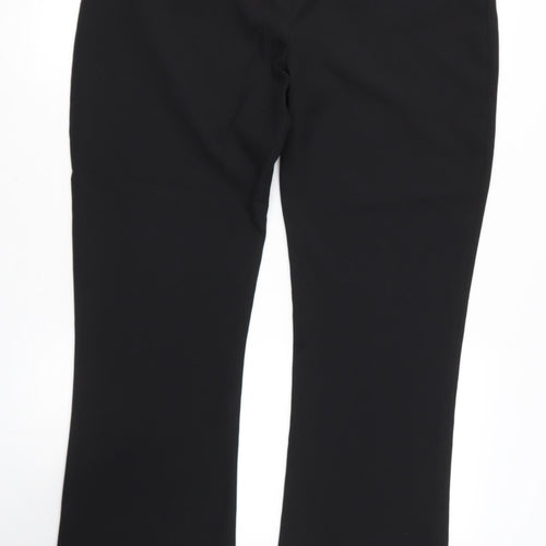 Preworn Womens Black  Polyester Dress Pants Trousers Size 32 L30 in Regular