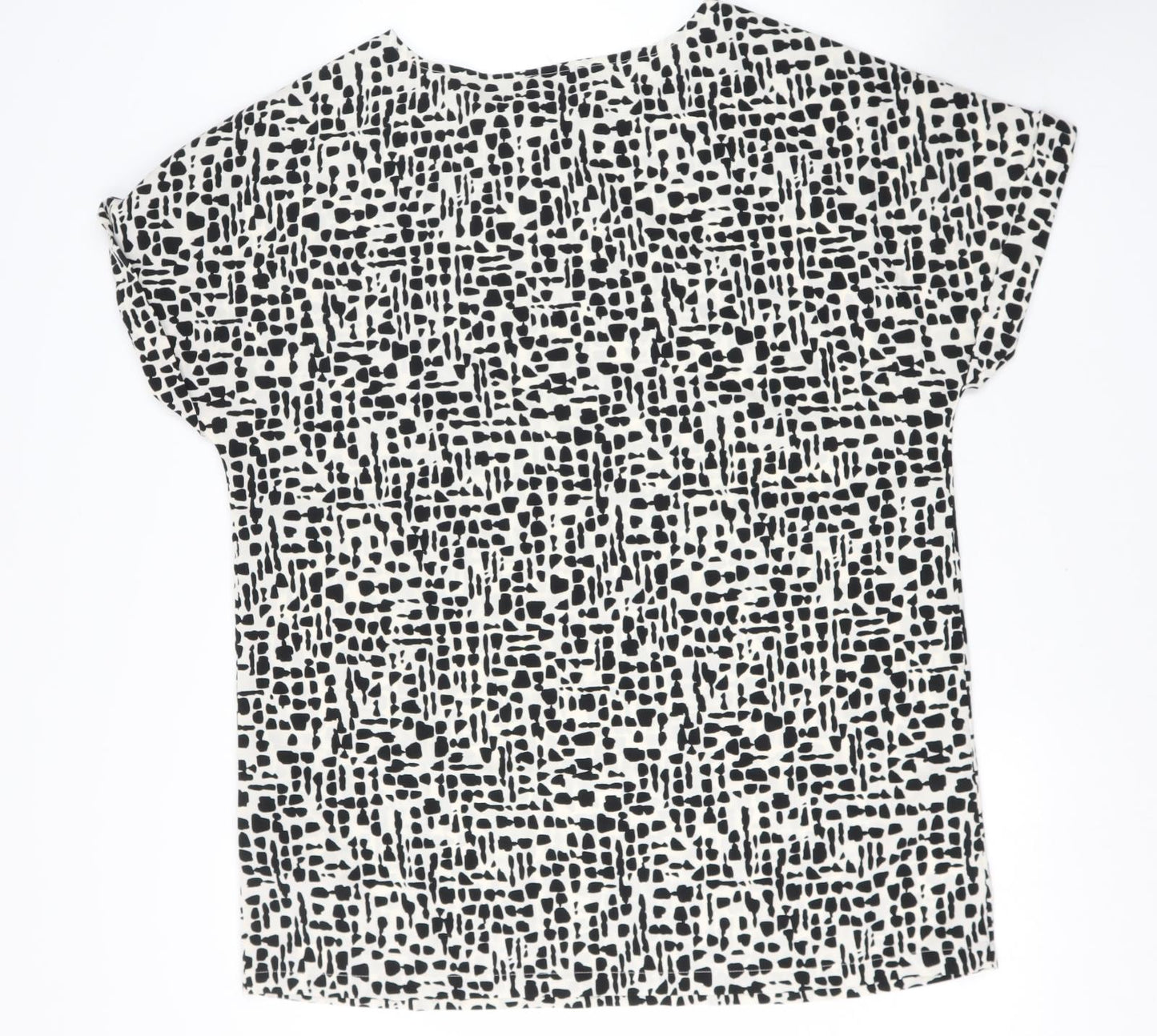 jd williams Womens Black  Polyacrylate Fibre Basic Blouse Size 16 Round Neck