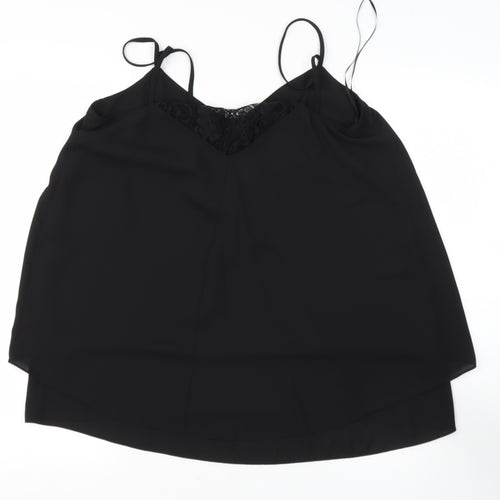 Coast Womens Black  Polyester Camisole Blouse Size 10 V-Neck