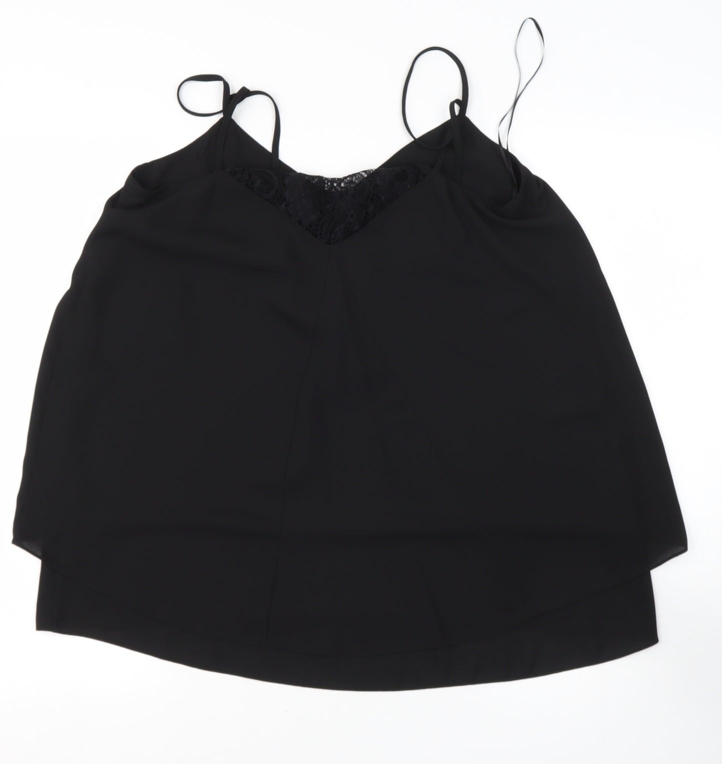 Coast Womens Black  Polyester Camisole Blouse Size 10 V-Neck