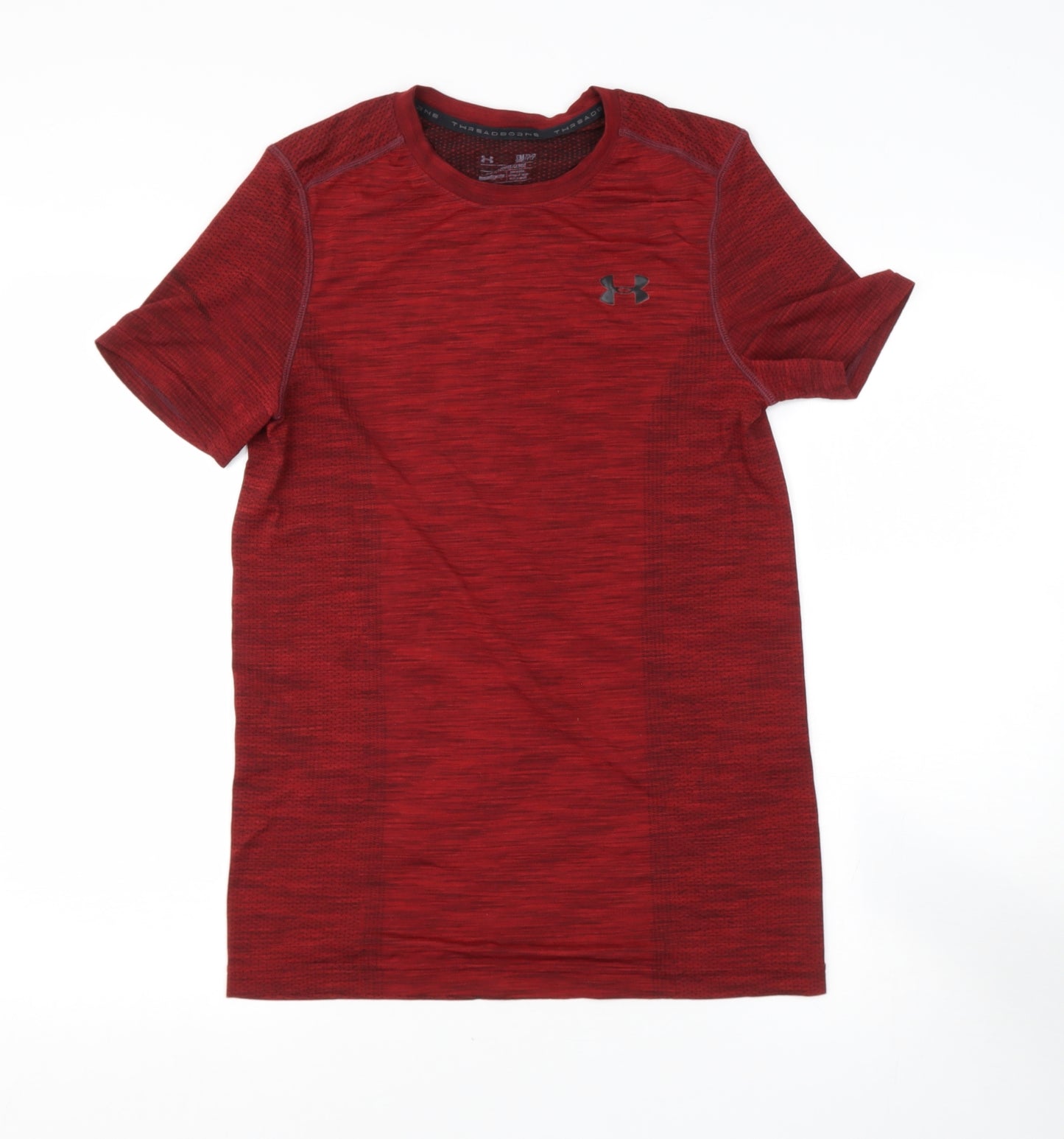 Under armour Mens Red  Patent Leather  T-Shirt Size S Round Neck