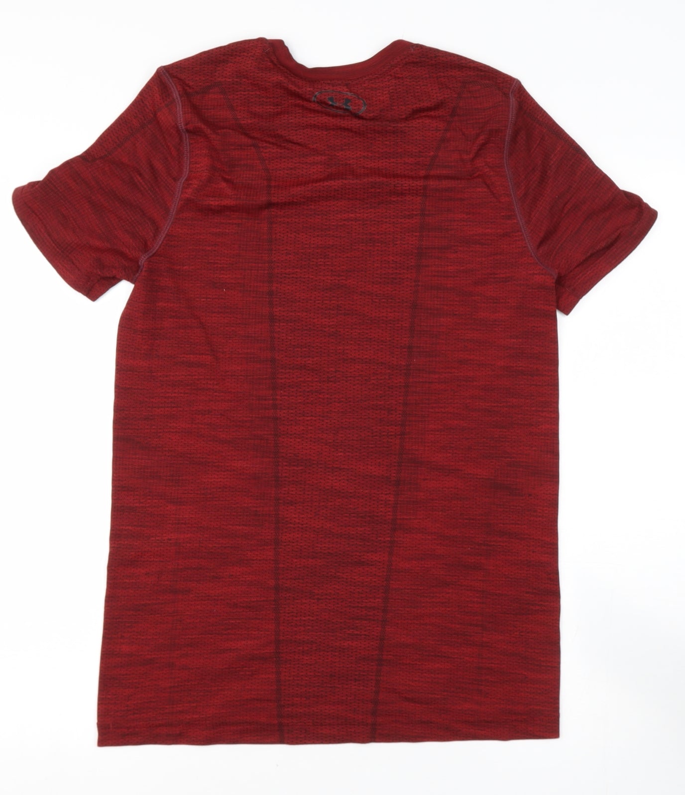 Under armour Mens Red  Patent Leather  T-Shirt Size S Round Neck
