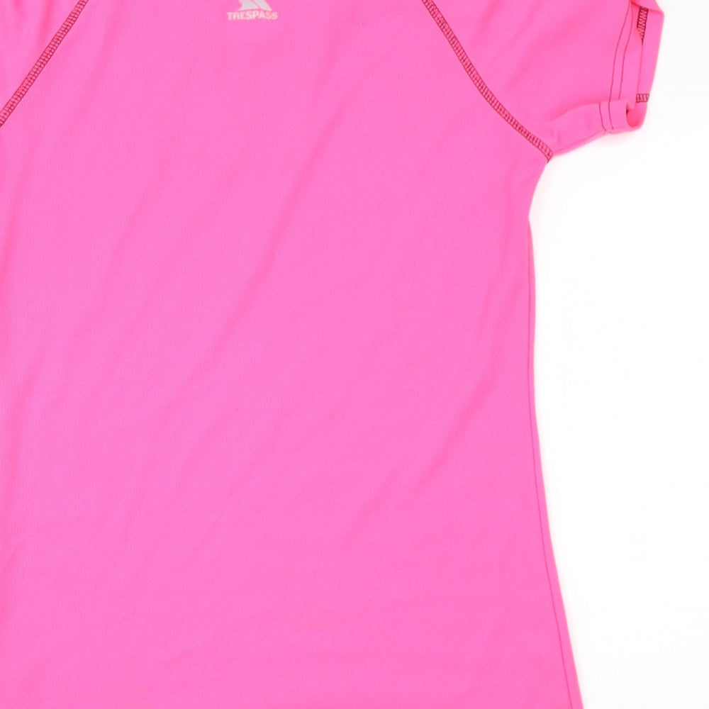 Trespass Womens Pink  Polyester  T-Shirt Size S Round Neck