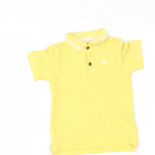 NEXT Boys Yellow  Cotton Basic Polo Size 2 Years Collared