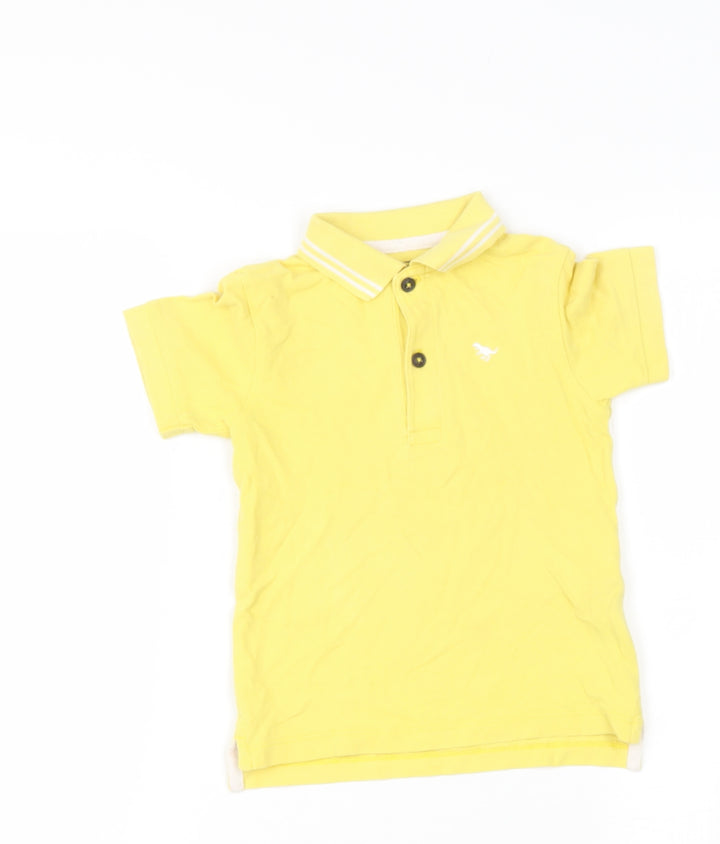 NEXT Boys Yellow  Cotton Basic Polo Size 2 Years Collared