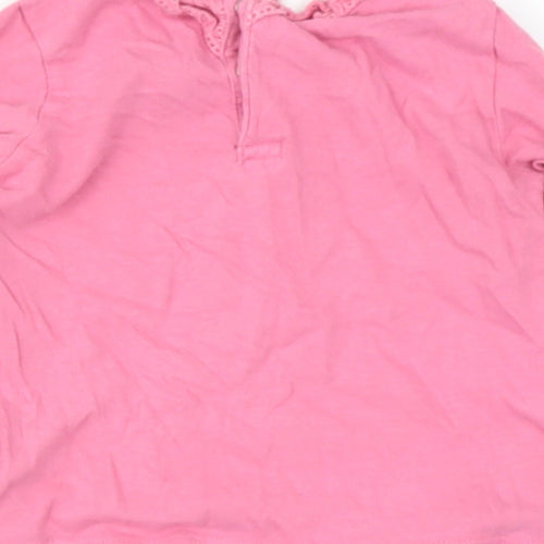 FRED FLO Baby Pink  Cotton Basic T-Shirt Size 9-12 Months Round Neck