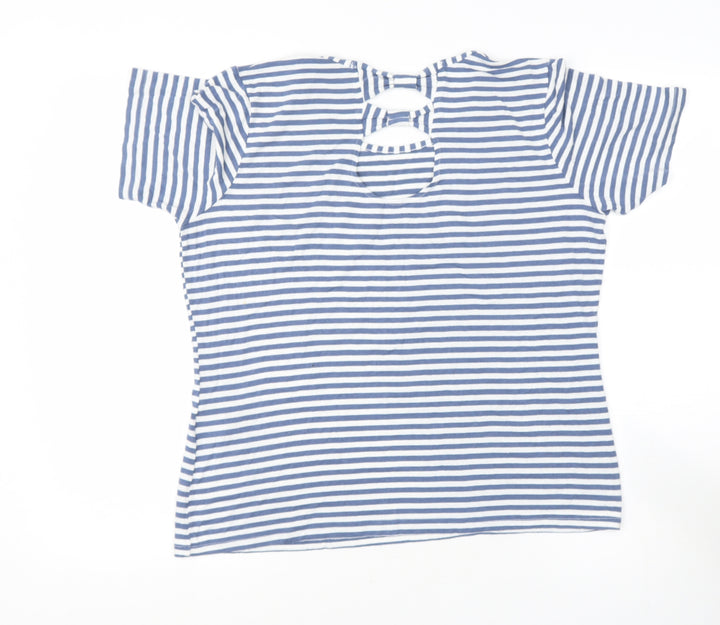 James Lakeland Womens Silver  Viscose  T-Shirt Size M Round Neck