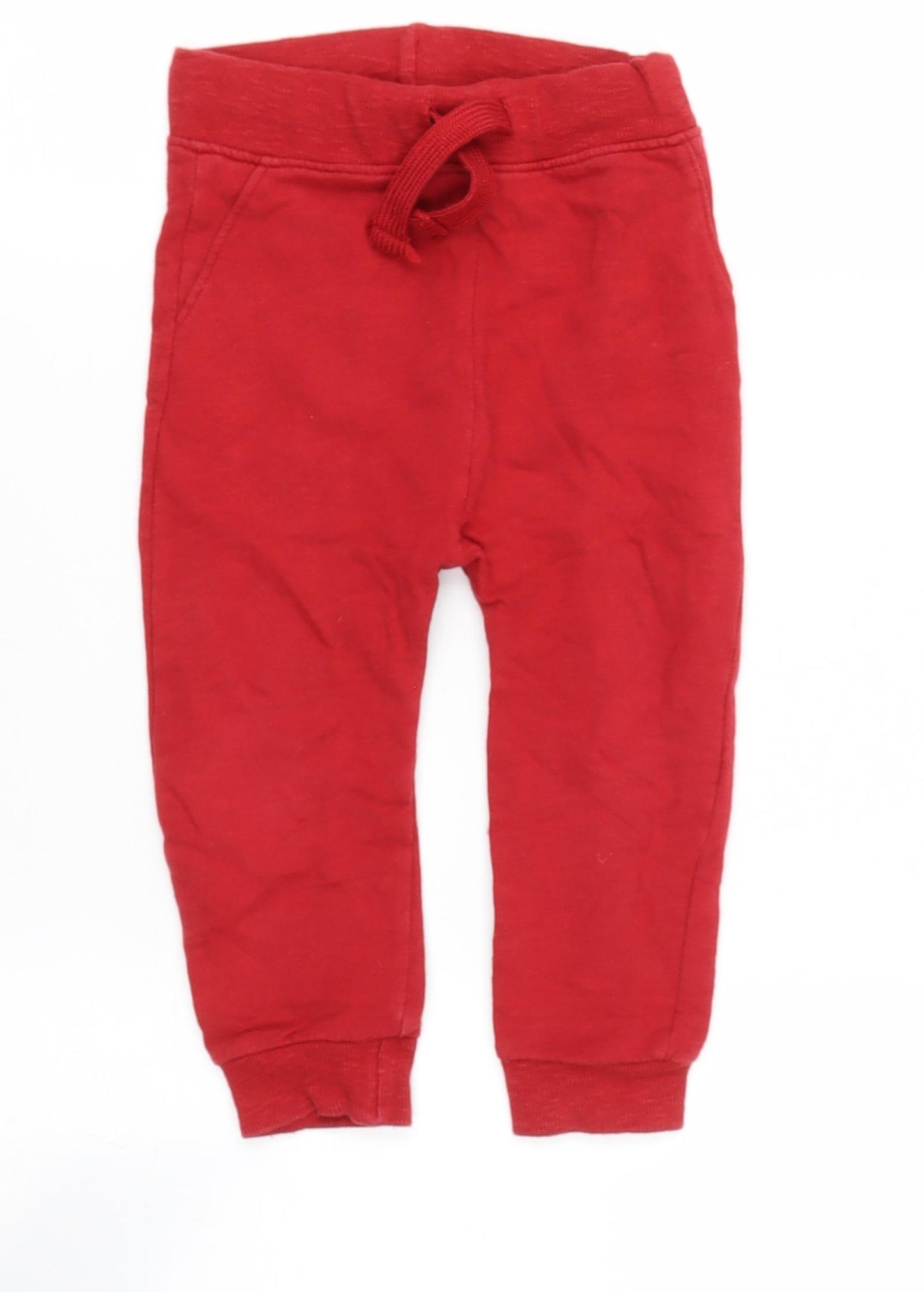 Dunnes Stores Baby Red  Cotton Jogger Leggings Size 18 Months