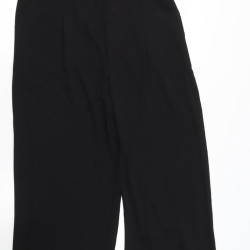 F7F Womens Black  Polyester Dress Pants Trousers Size 12 L20.5 in Regular