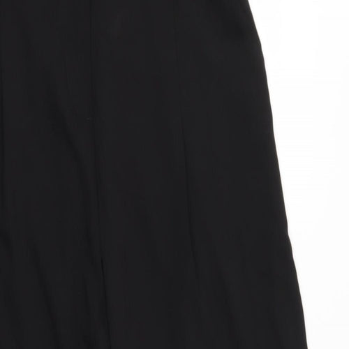 F7F Womens Black  Polyester Dress Pants Trousers Size 12 L20.5 in Regular