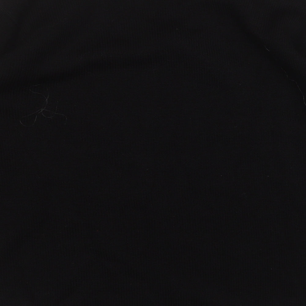 BASSINI Womens Black Round Neck  Acrylic Pullover Jumper Size XL