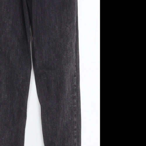 TU Womens Black  Cotton Straight Jeans Size 6 L26 in Regular