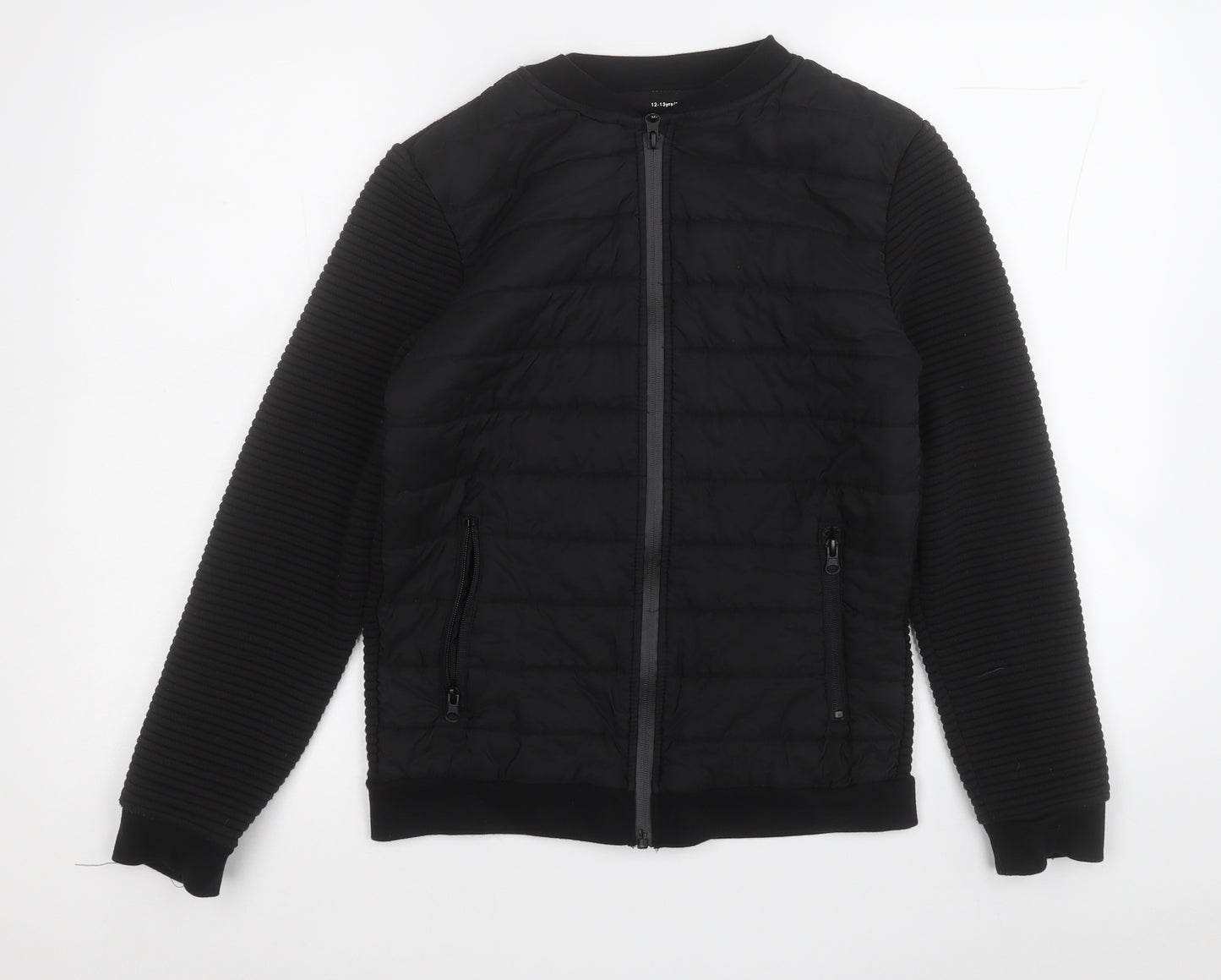 Primark Boys Black   Jacket Coat Size 12-13 Years