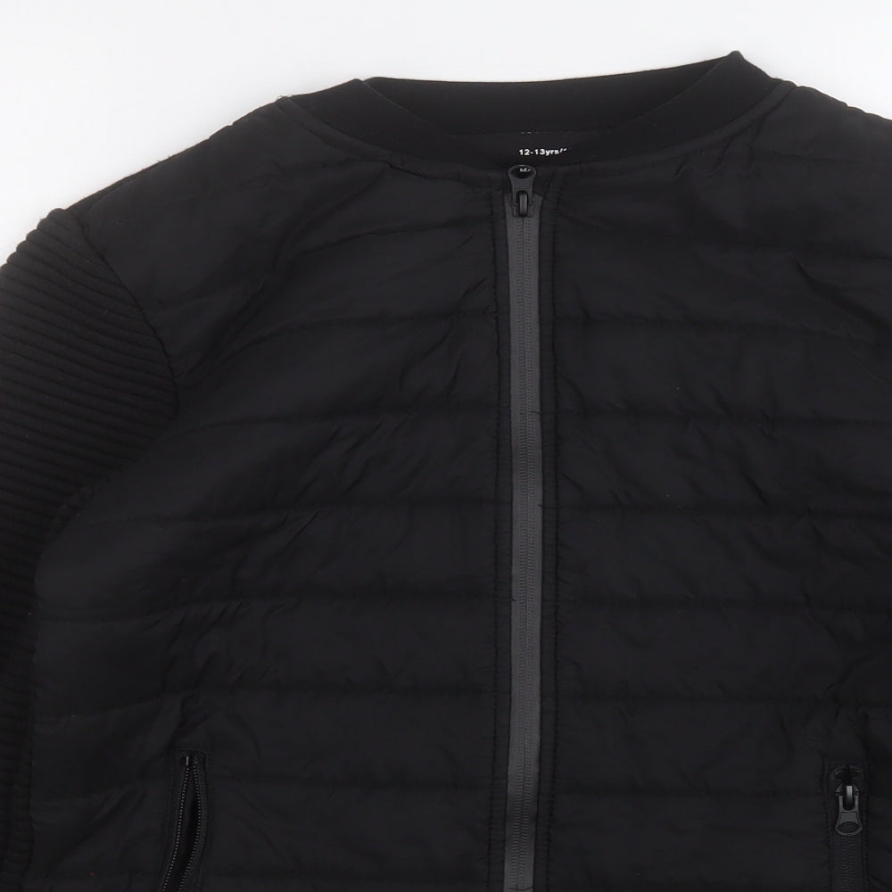 Primark Boys Black   Jacket Coat Size 12-13 Years