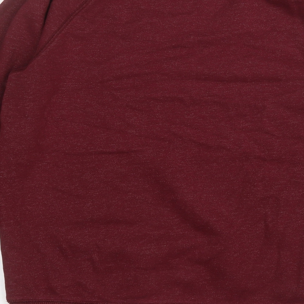 Jack Wills Womens Red  Cotton Pullover Sweatshirt Size M