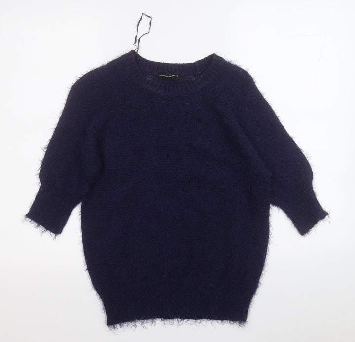 Dorothy Perkins Womens Blue Round Neck Polyester Pullover Jumper Size 10