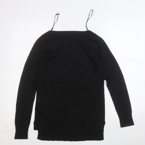 F&F Womens Black Roll Neck  Acrylic Pullover Jumper Size 6