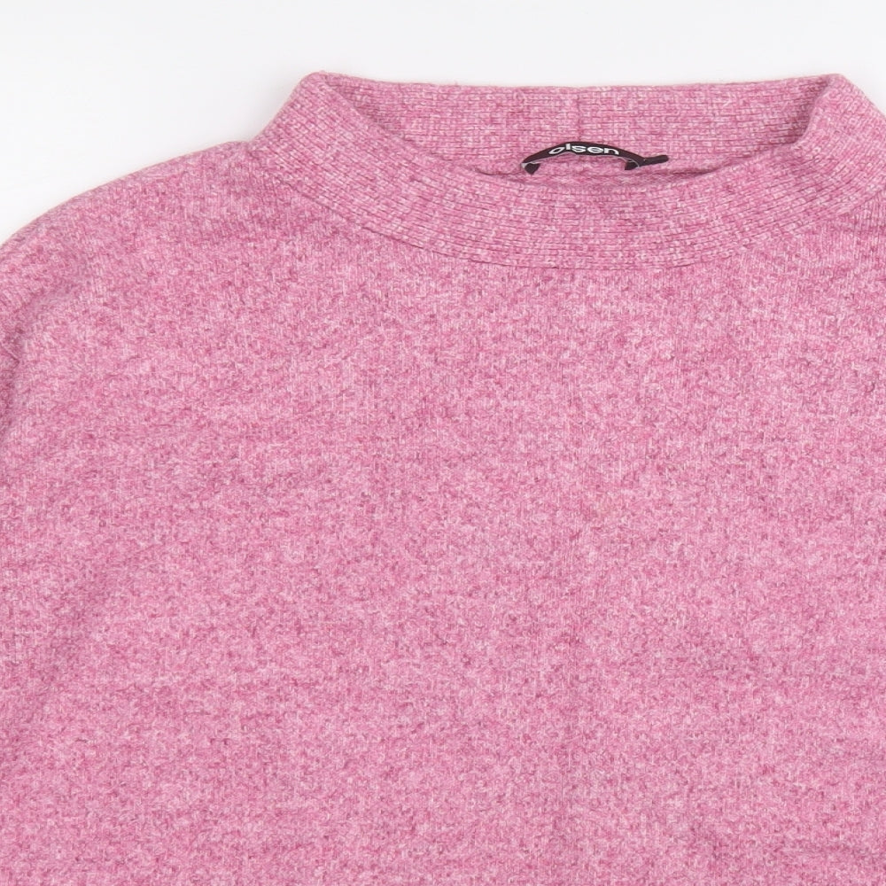 Olsen Womens Pink Round Neck  Viscose Pullover Jumper Size S