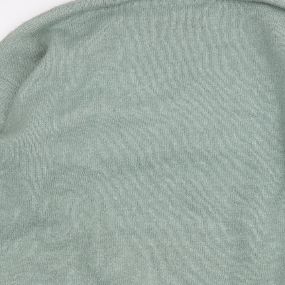 H&M Womens Green Round Neck  Polyester Pullover Jumper Size M