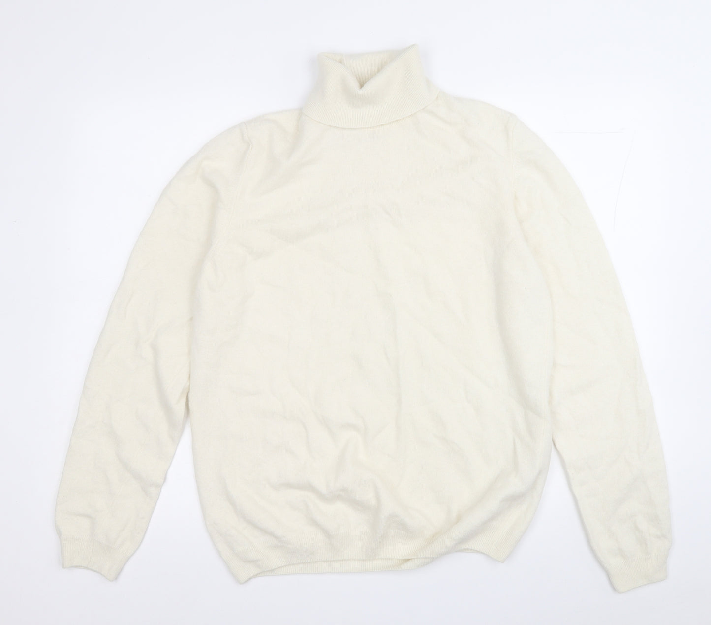 Topman Mens Yellow Roll Neck  Wool Pullover Jumper Size L