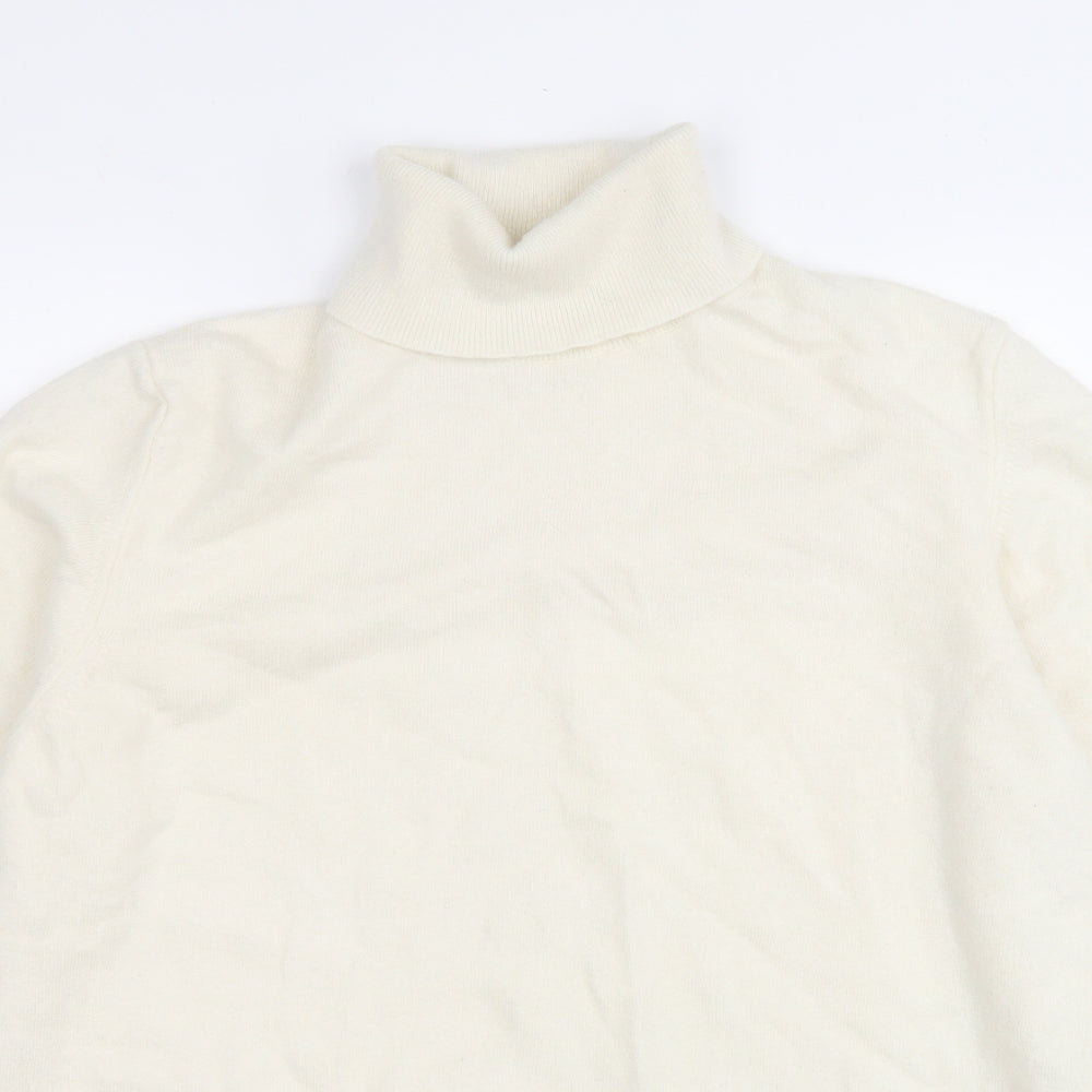 Topman Mens Yellow Roll Neck  Wool Pullover Jumper Size L