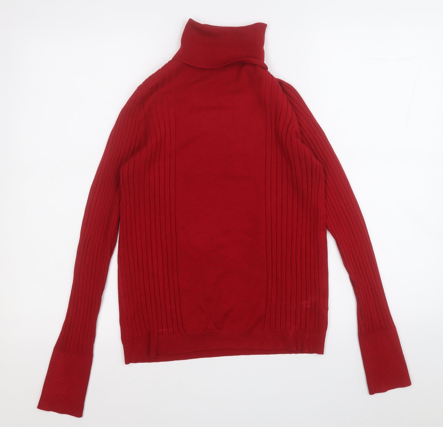 NEXT Womens Red Roll Neck  Viscose Pullover Jumper Size 14
