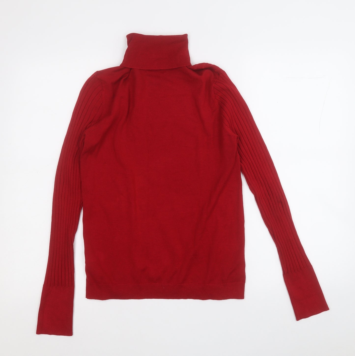 NEXT Womens Red Roll Neck  Viscose Pullover Jumper Size 14