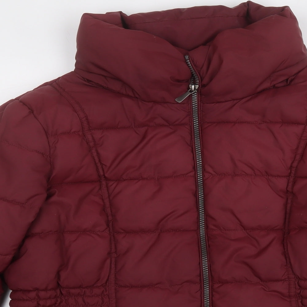 Marks and Spencer Womens Red   Puffer Jacket Coat Size 16