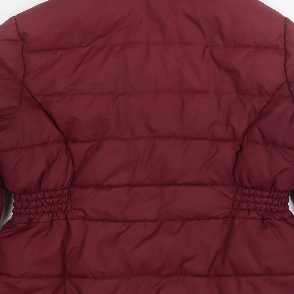 Marks and Spencer Womens Red   Puffer Jacket Coat Size 16