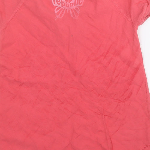Republic Womens Pink  Cotton Basic T-Shirt Size XS V-Neck