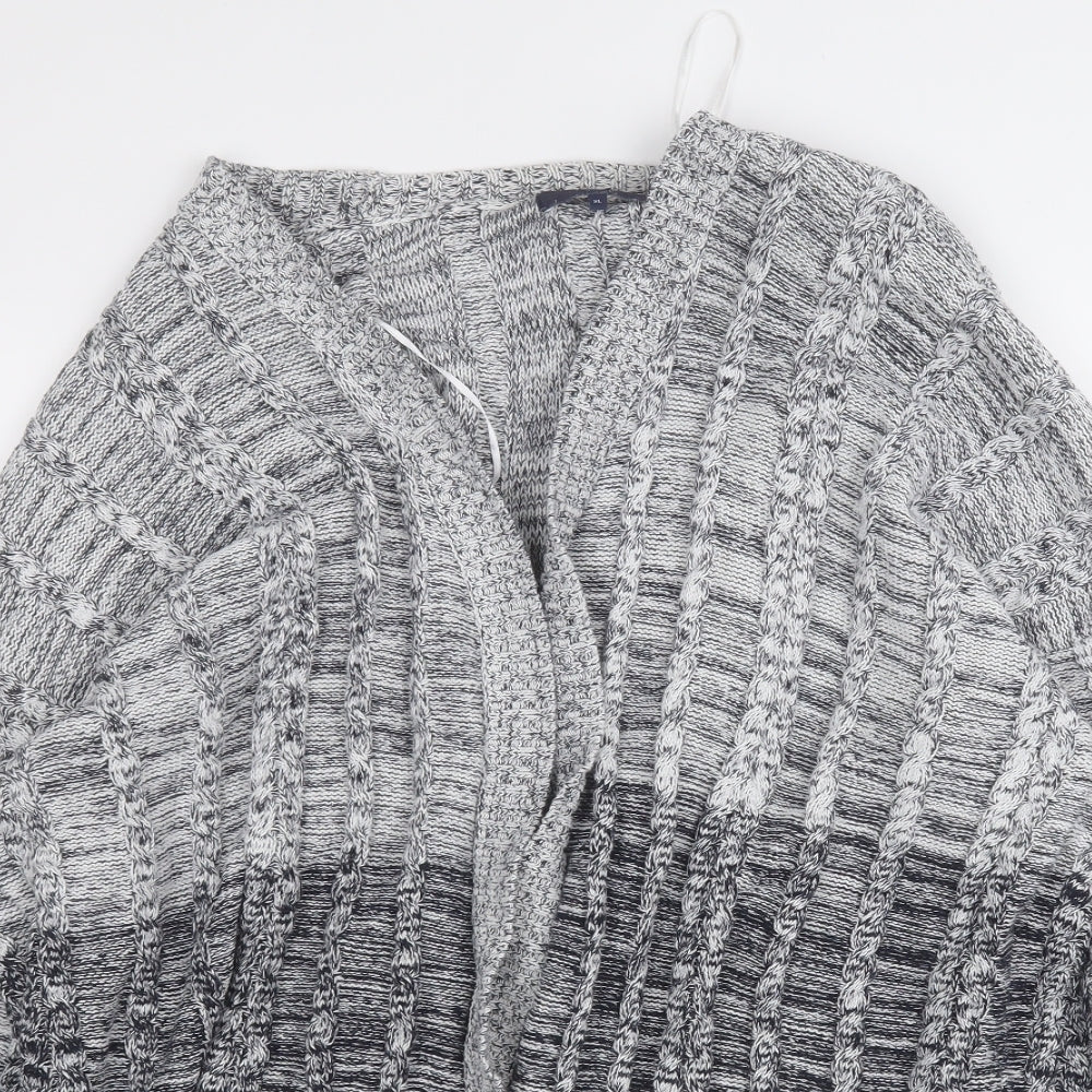 NEXT Womens Grey V-Neck  Cotton Cardigan Jumper Size XL