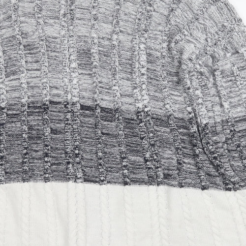 NEXT Womens Grey V-Neck  Cotton Cardigan Jumper Size XL