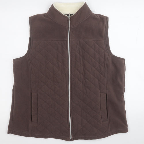 BM Womens Brown   Gilet Jacket Size 20
