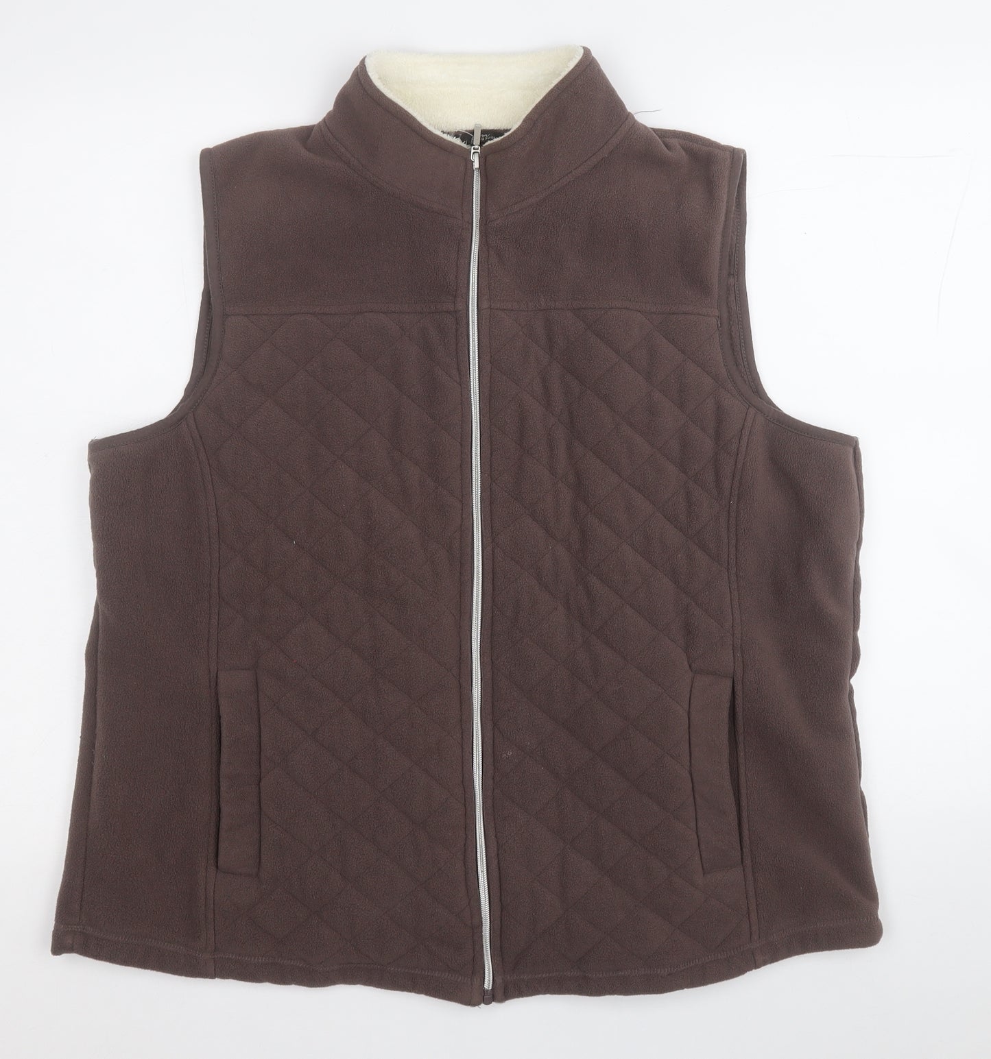 BM Womens Brown   Gilet Jacket Size 20